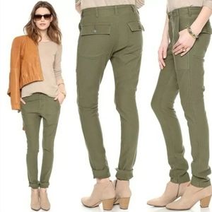 NLST Womens Straight Leg Army Pants Green Sz 24